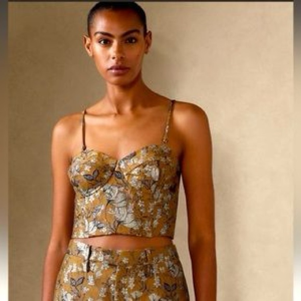 NWT Banana Republic Cora Brocade Bustier Top | size 0